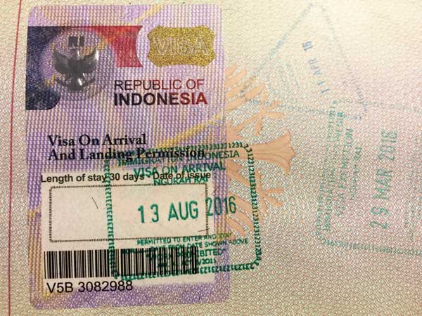 indian tourist visa for indonesia