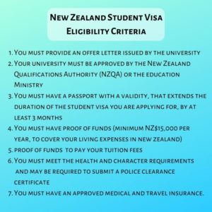 New Zealand Student Visa Eligibility Criteria