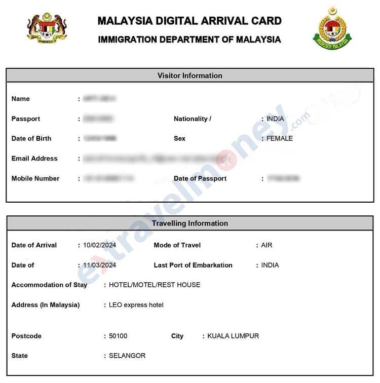 1-Sample-of-Malaysia-Digital-Arrival-Card-MDAC-for-Indian-nationals